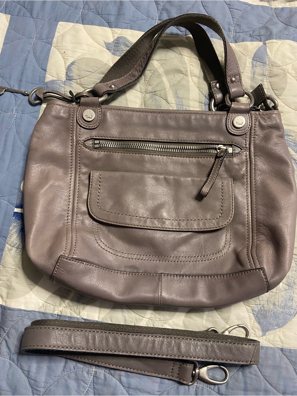FOSSIL Taupe-Greg Medium Slouchy Soft Leather Bag